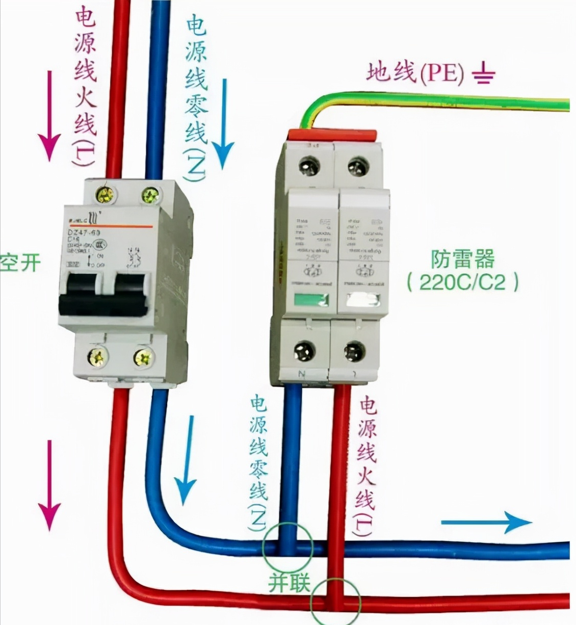 浪涌抑制器原理与功能_雷击浪涌测试原理_浪涌保护器原理图